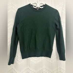Dark Green Merino Wool crewneck sweater